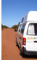 Road and campervan in Australia